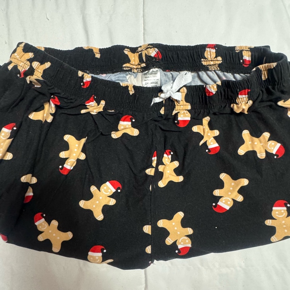 Woman’s Black Gingerbread Pajama Pants